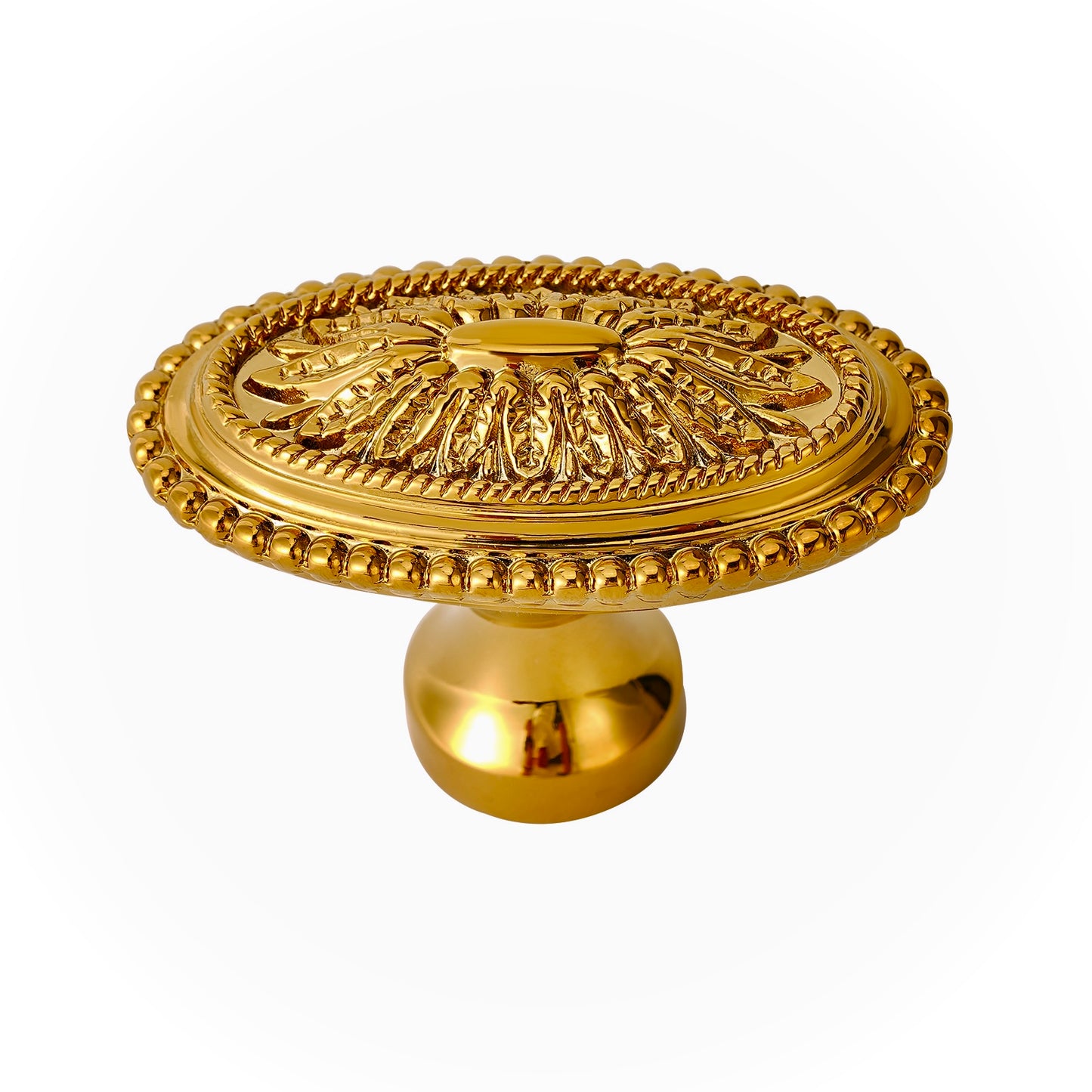Oval Solid Brass Cabinet Knobs Gold Drawer Knob Antique Brass Cupboard Knob