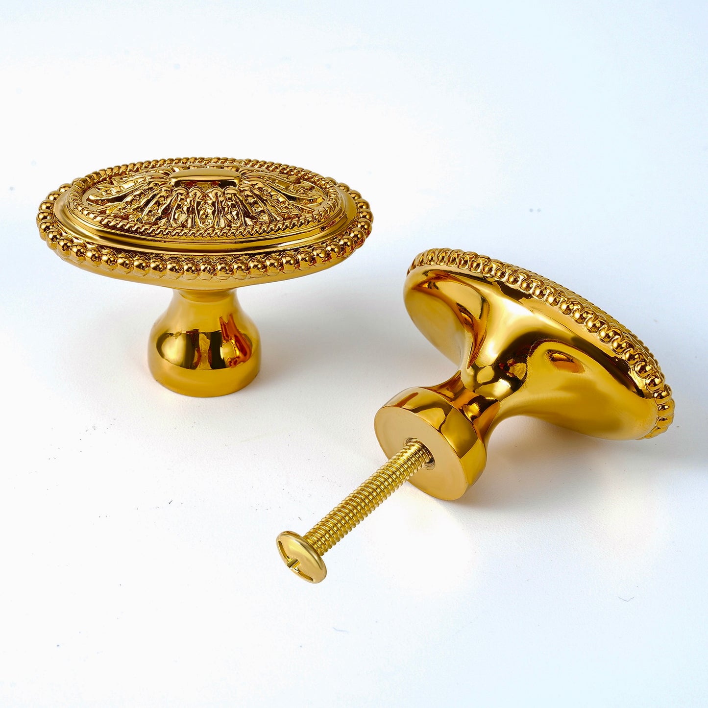 Oval Solid Brass Cabinet Knobs Gold Drawer Knob Antique Brass Cupboard Knob
