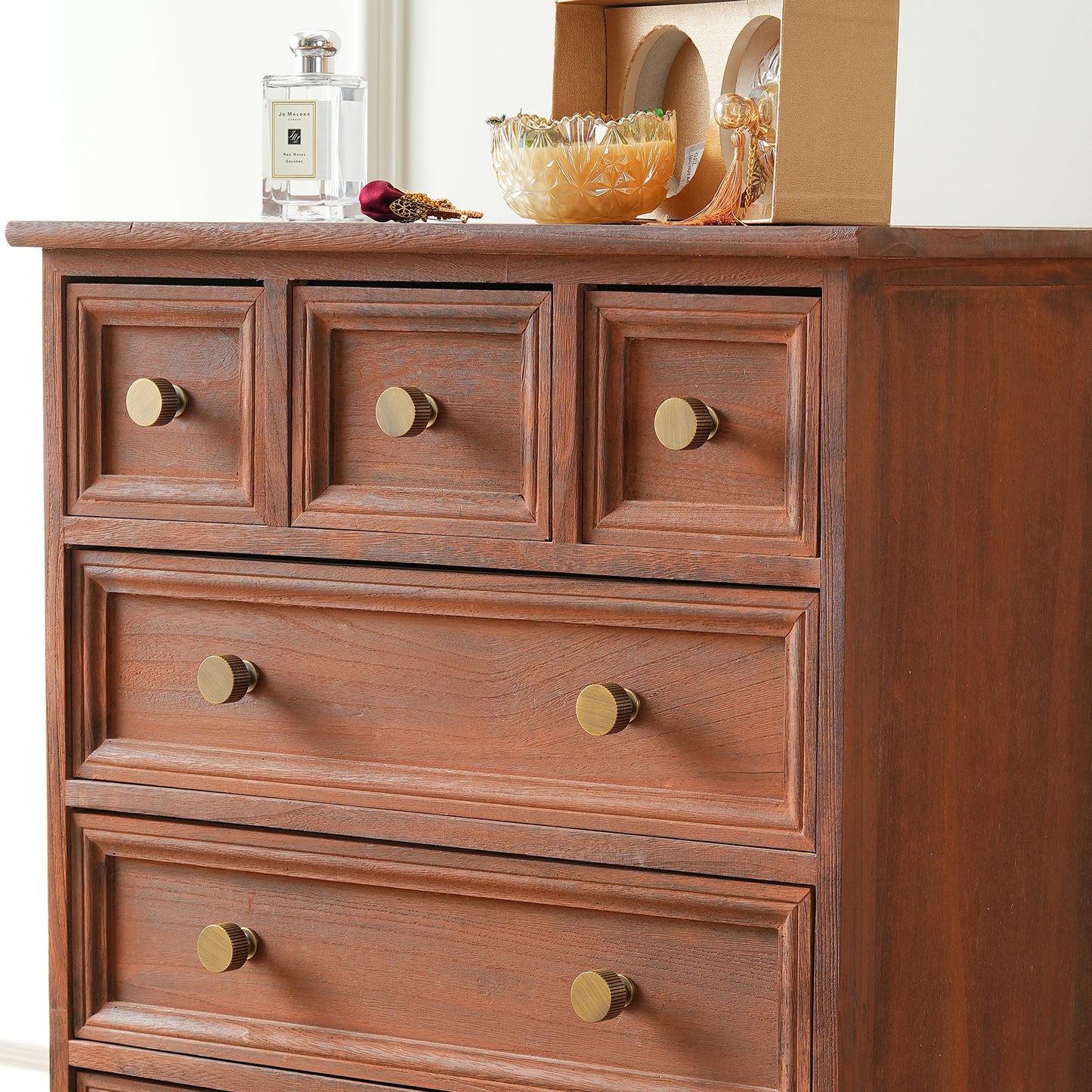 Solid Brass Drawer knobs Classic Cabinet Knobs in Antique Brass & Brass