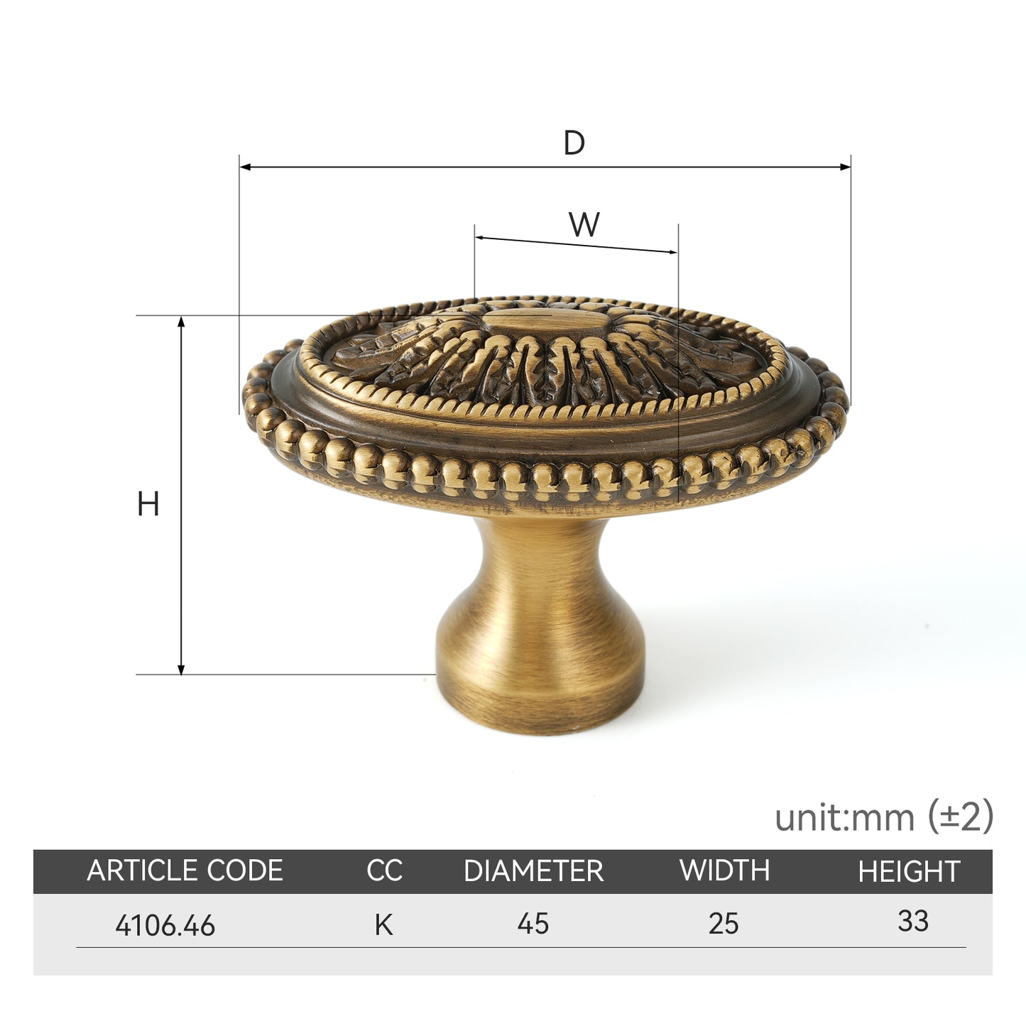 Oval Solid Brass Cabinet Knobs Gold Drawer Knob Antique Brass Cupboard Knob