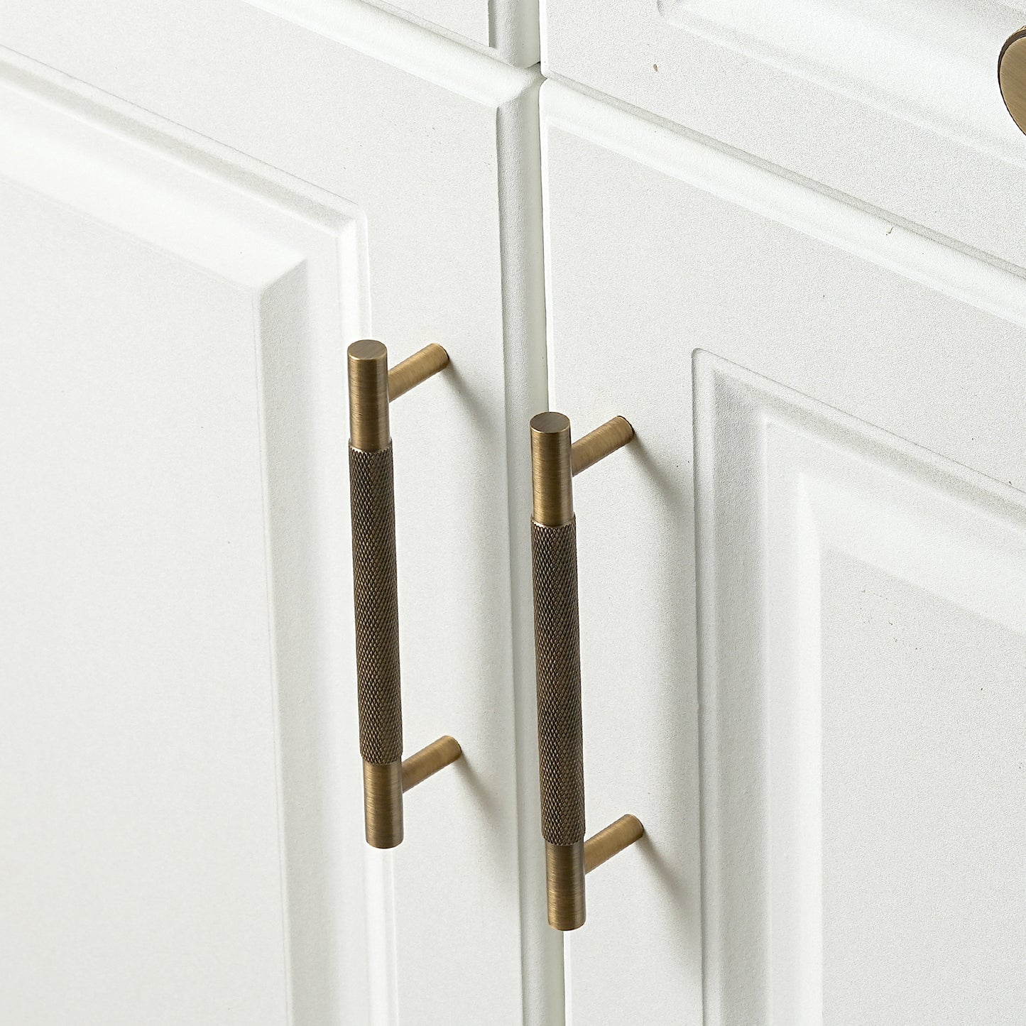 Solid Brass Cabinet Pulls Knurl Drawer Pull Antique Brass Kitchen Hardware Handles