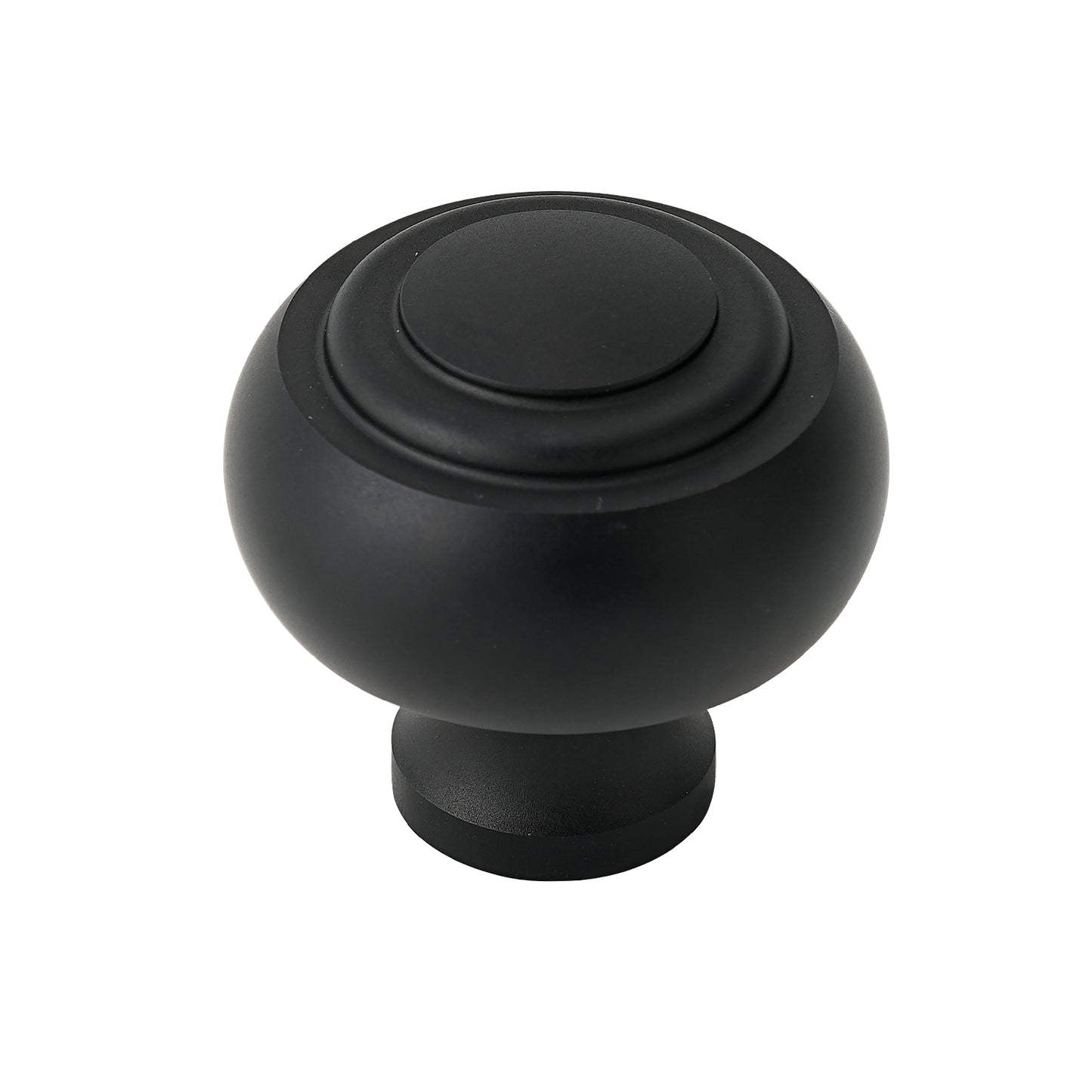 1.26" (32mm) Diameter Modern Drawer Knobs in Black and Nickel