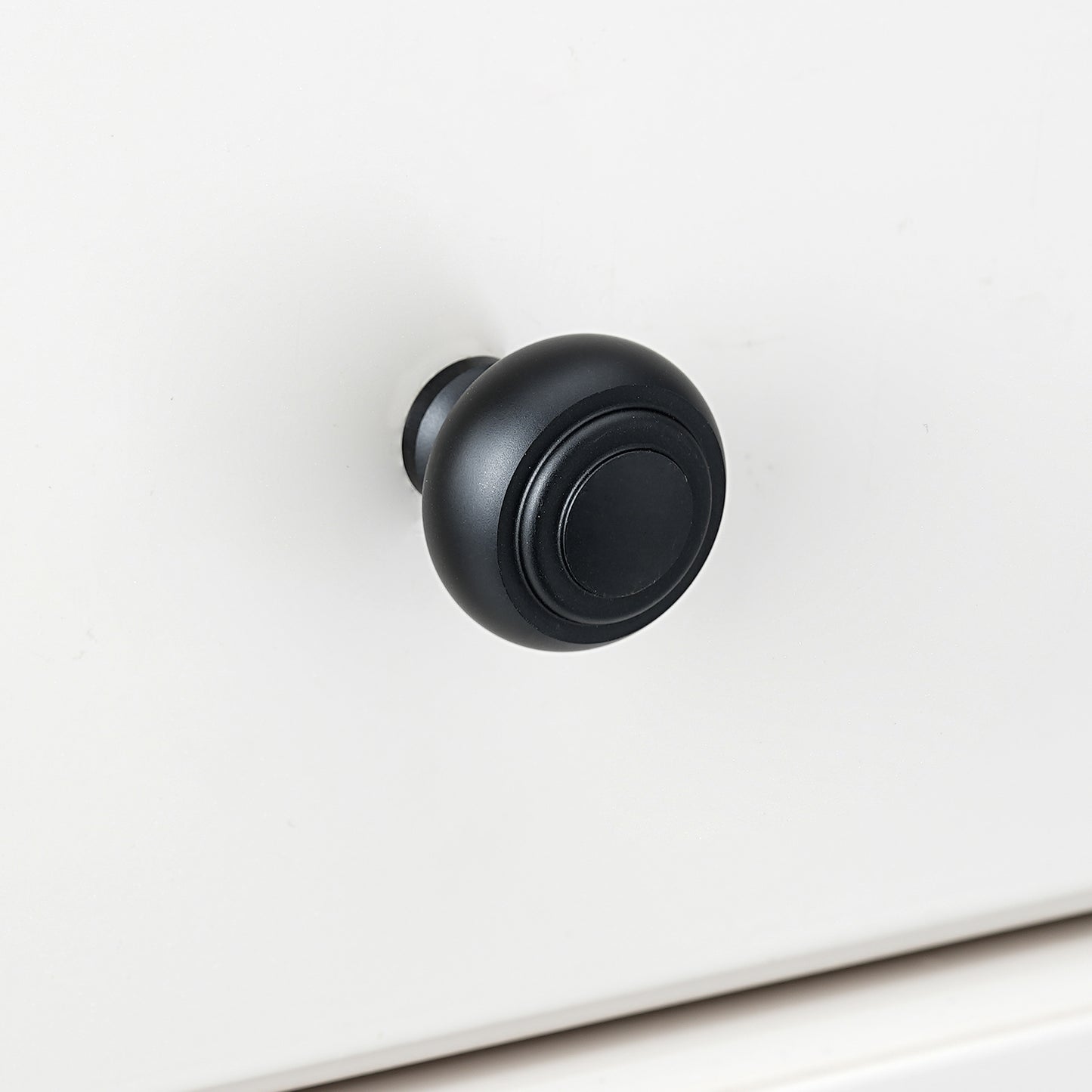 1.26" (32mm) Diameter Modern Drawer Knobs in Black and Nickel