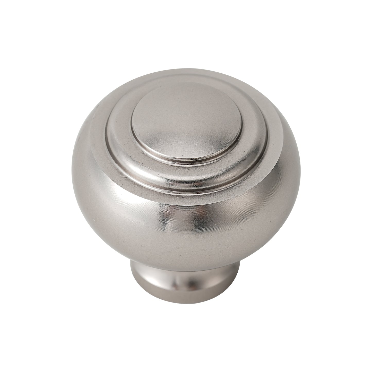 1.26" (32mm) Diameter Modern Drawer Knobs in Black and Nickel