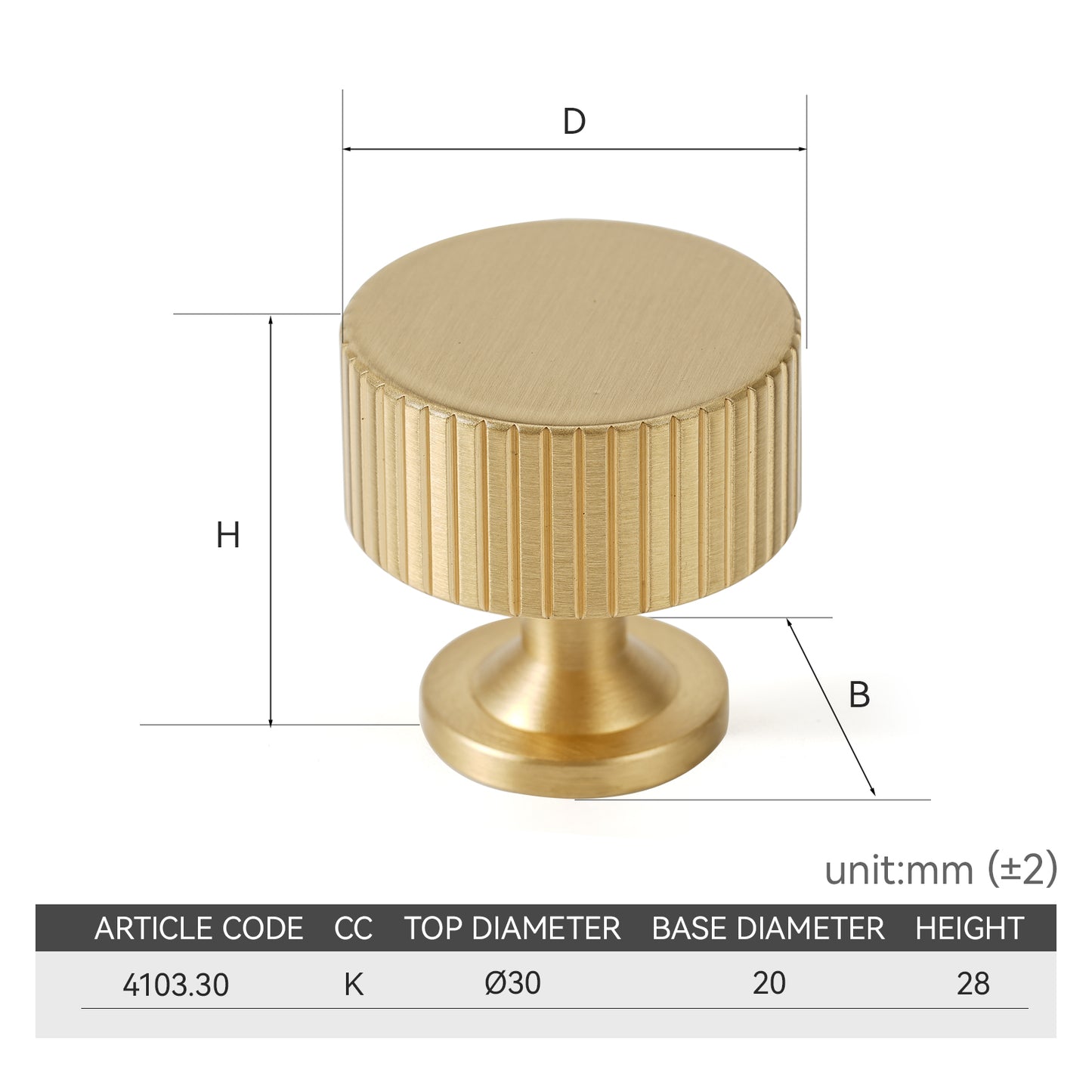 ø28mm, ø30mm Classic Solid Brass Cabinet Knobs in Antique Brass & Brass