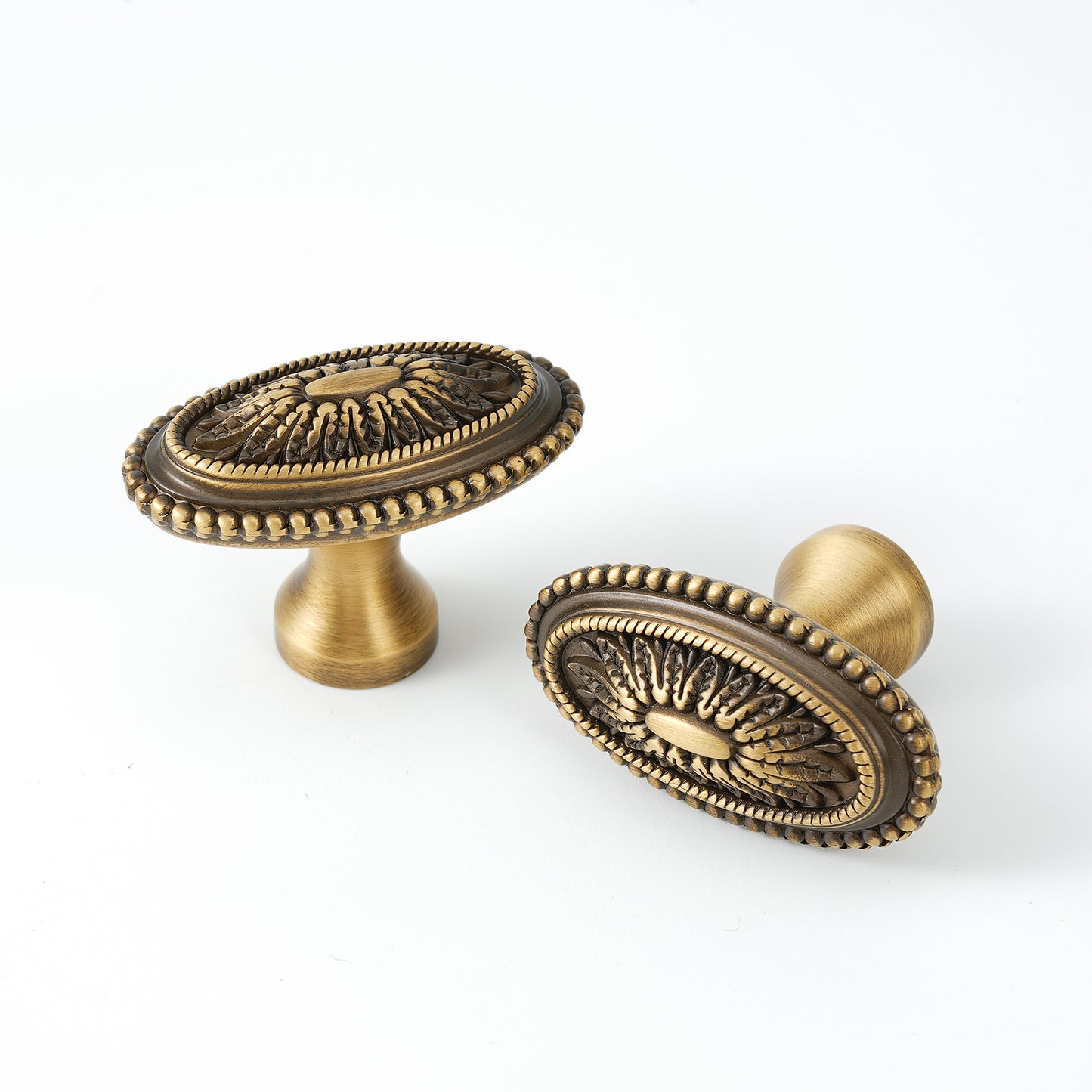 Oval Solid Brass Cabinet Knobs Gold Drawer Knob Antique Brass Cupboard Knob