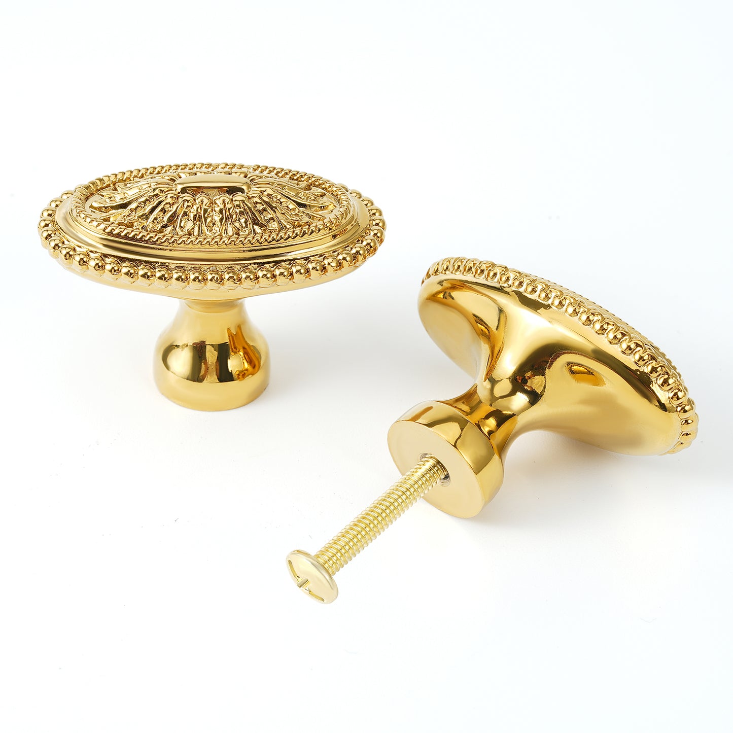 Oval Solid Brass Cabinet Knobs Gold Drawer Knob Antique Brass Cupboard Knob