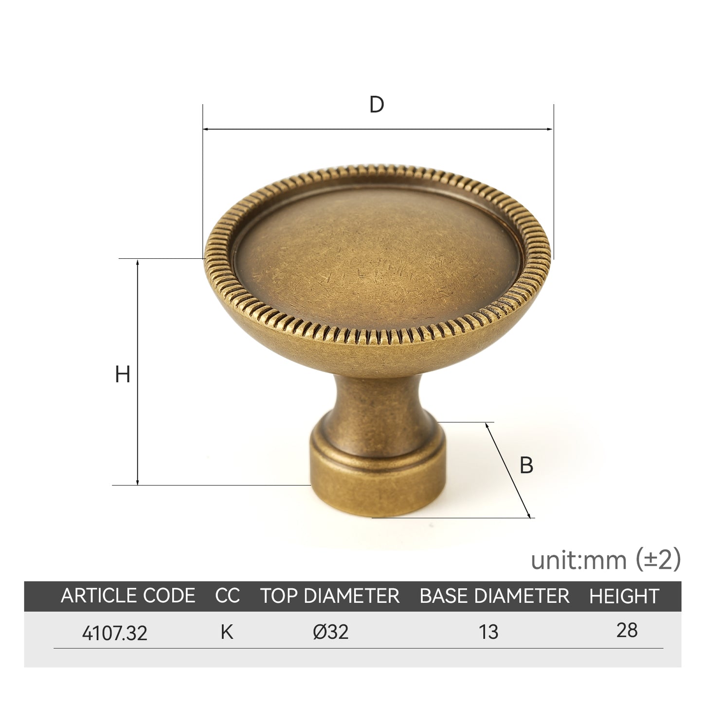 ø32mm Luxury Solid Brass Cabinet Knobs