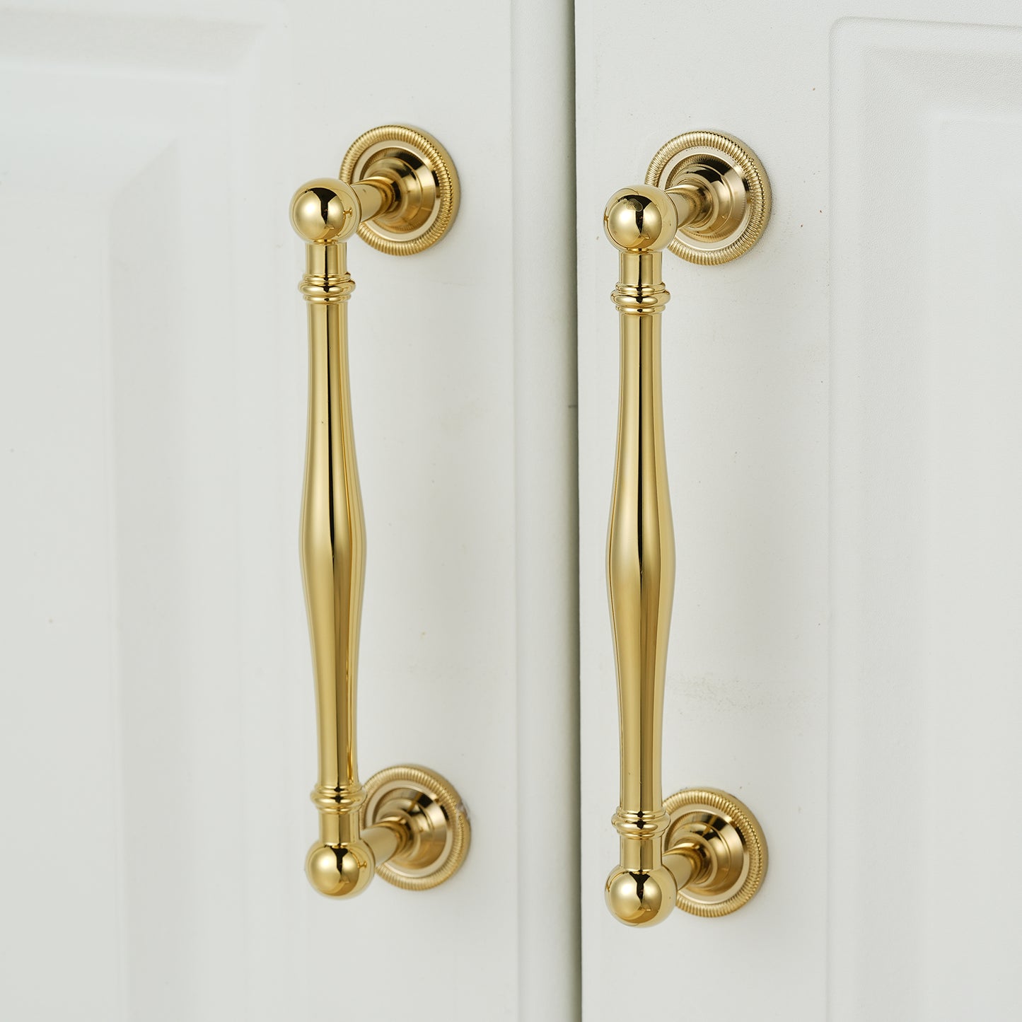 5" Hole Center Modern Solid Brass Cabinet Handle Pulls