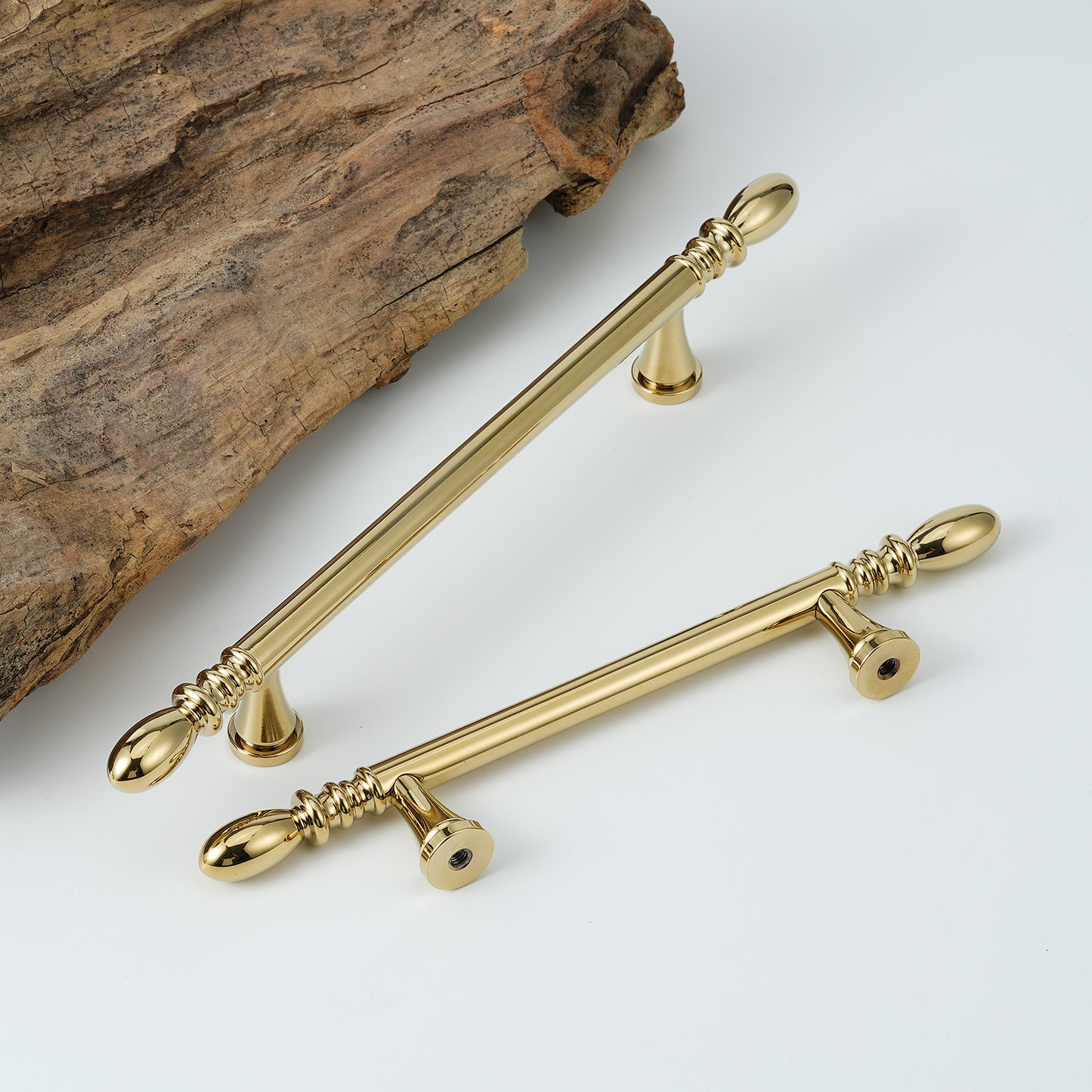 3.8" and 5" Hole Center Solid Brass Cabinet Pulls Drawer Handles in Gold and Chrome