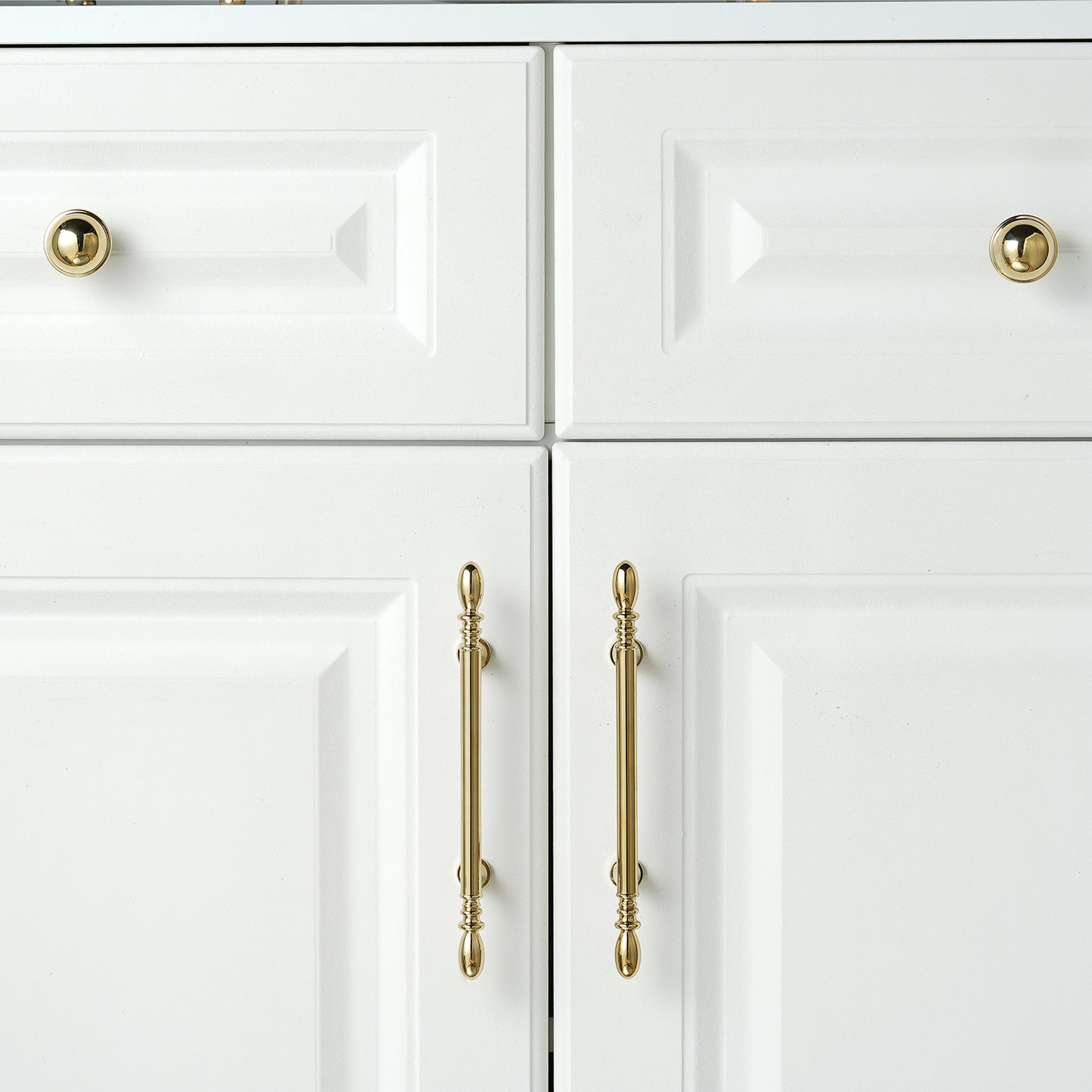 3.8" and 5" Hole Center Solid Brass Cabinet Pulls Drawer Handles in Gold and Chrome