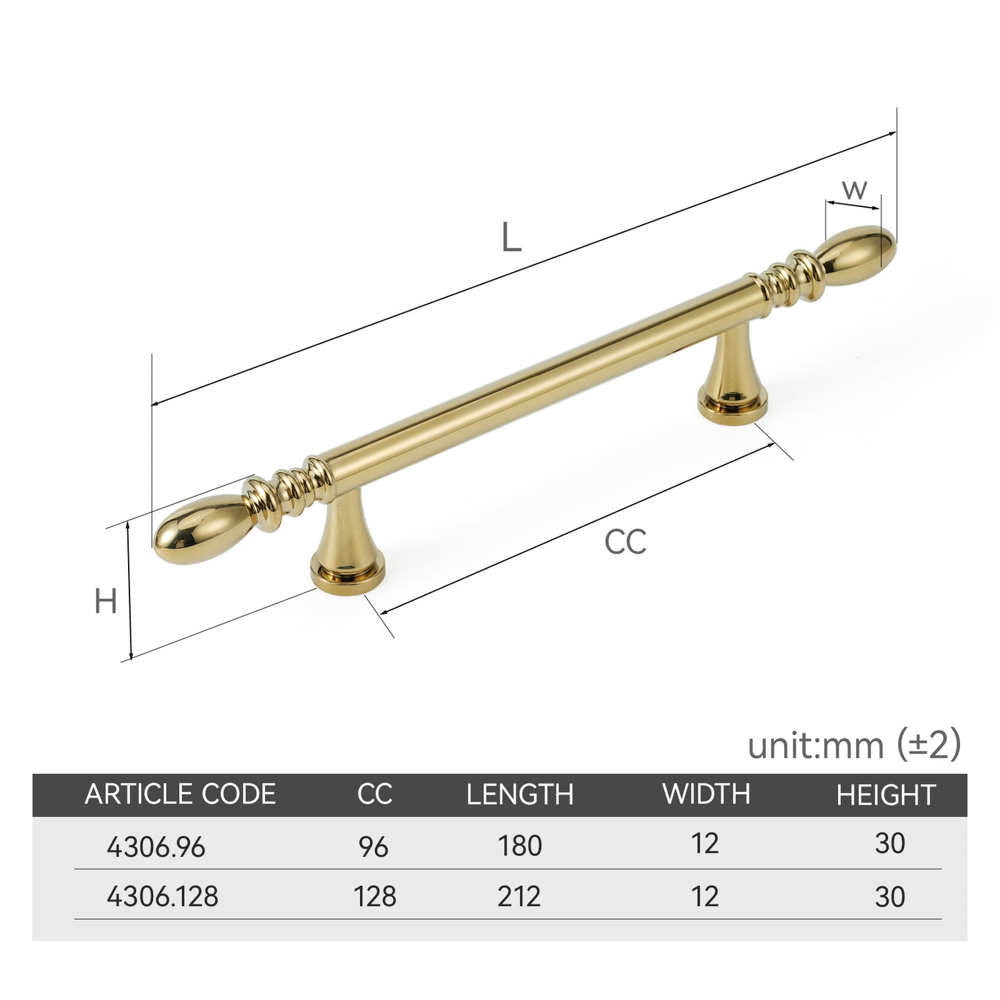 3.8" and 5" Hole Center Solid Brass Cabinet Pulls Drawer Handles in Gold and Chrome