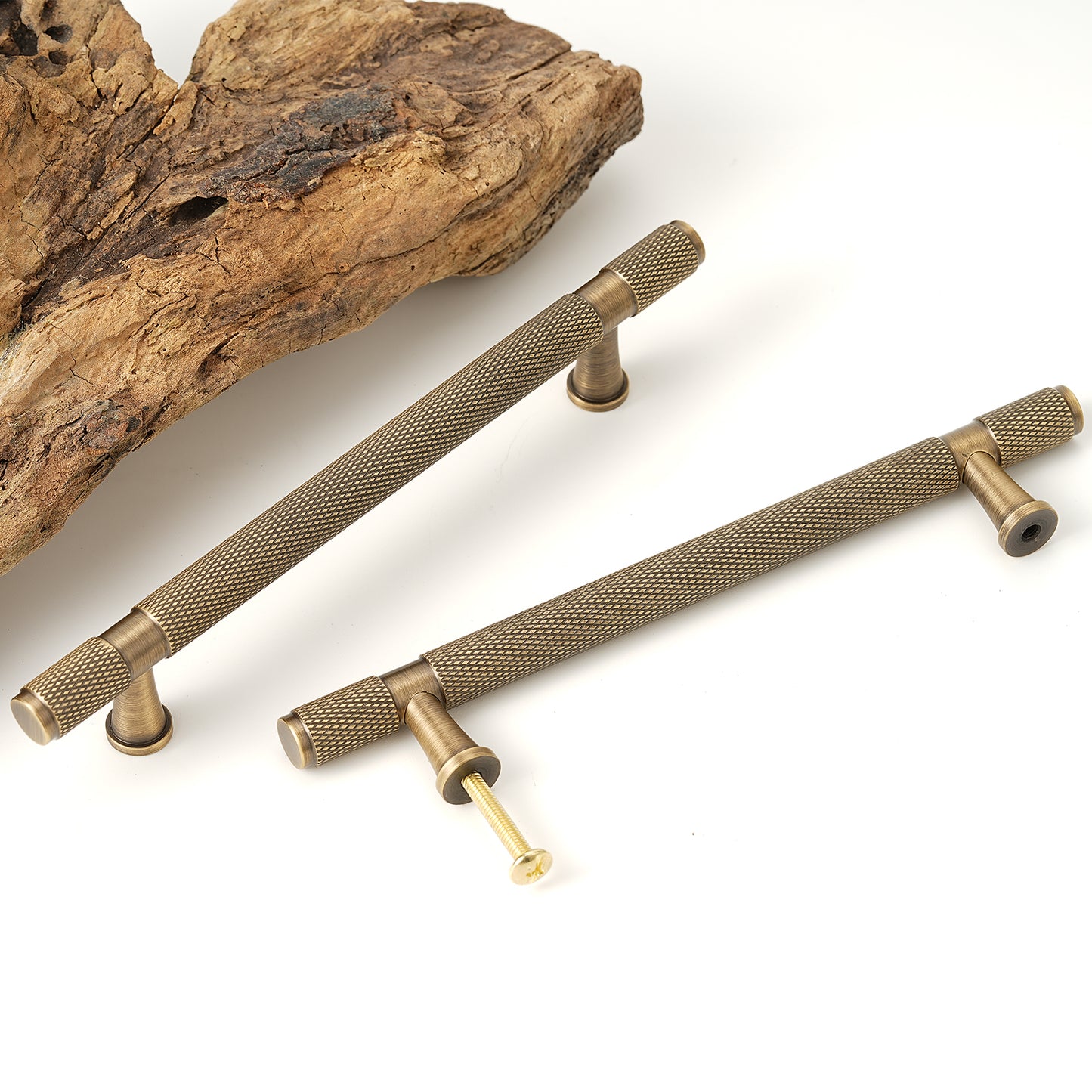 Solid Brass Cabinet Pulls Knurl Drawer Pull Antique Brass Cabinet handles