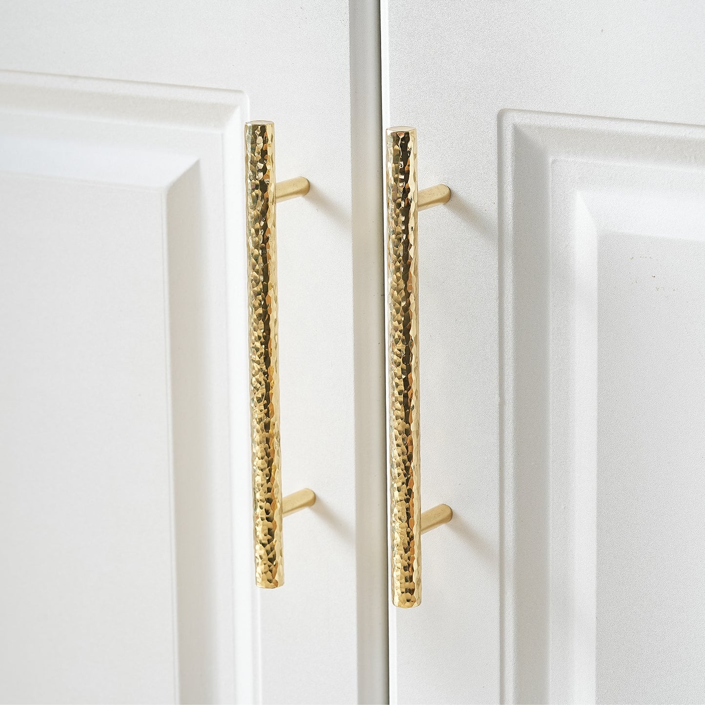 Hand-Hammered Cabinet Pulls and Knobs Solid Brass Drawer Knob and Pull Gold Cabinet Handles