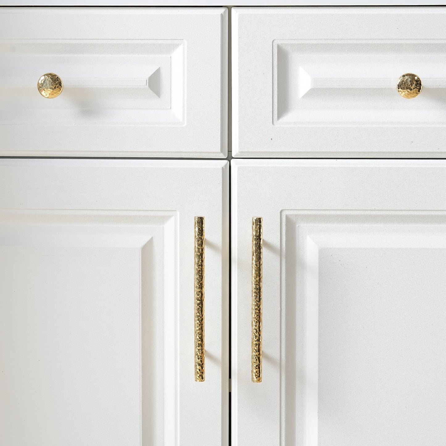 Hand-Hammered Cabinet Pulls and Knobs Solid Brass Drawer Knob and Pull Gold Cabinet Handles