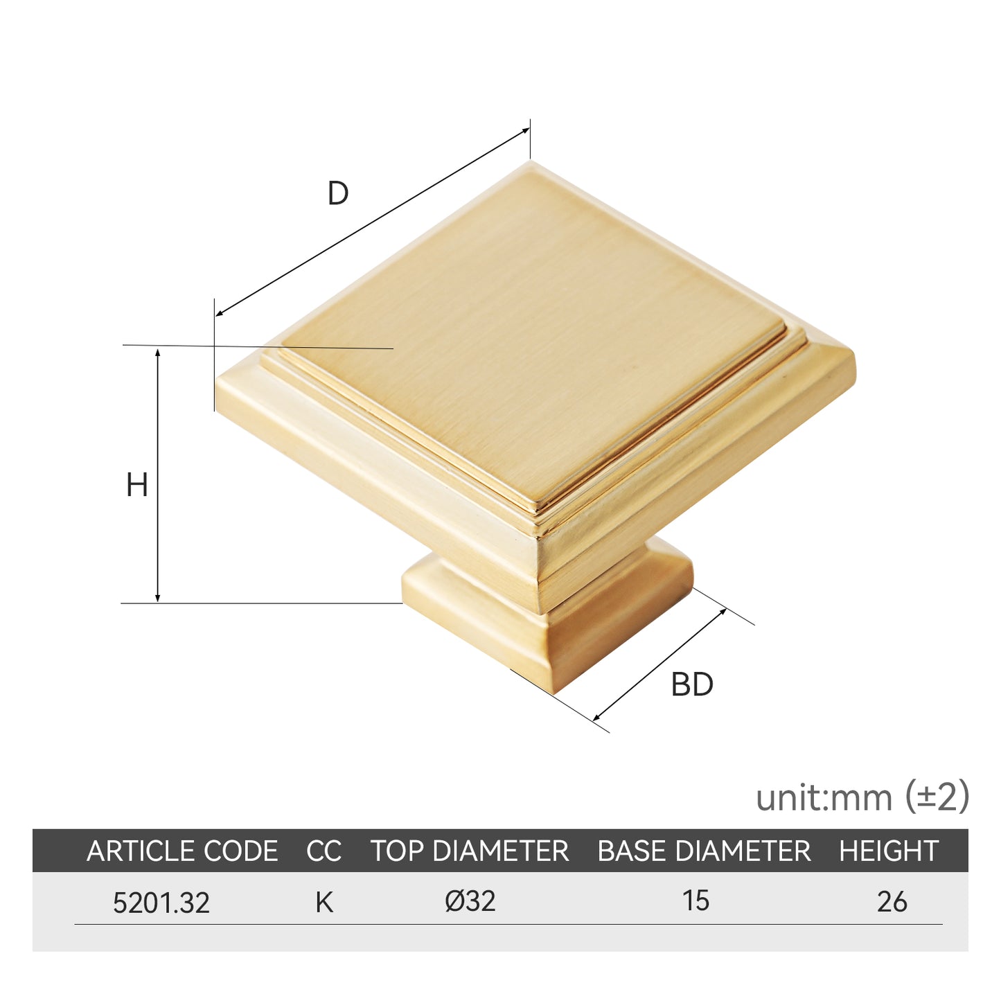 Square Cabinet Knobs Modern Door Pulls Hardware Handles